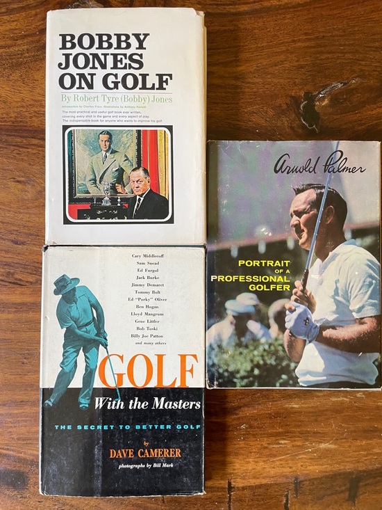 Books Vintage Other - 3 Vintage Golf Instruction Blue and Black Books Book Stack Interior Decor 60s